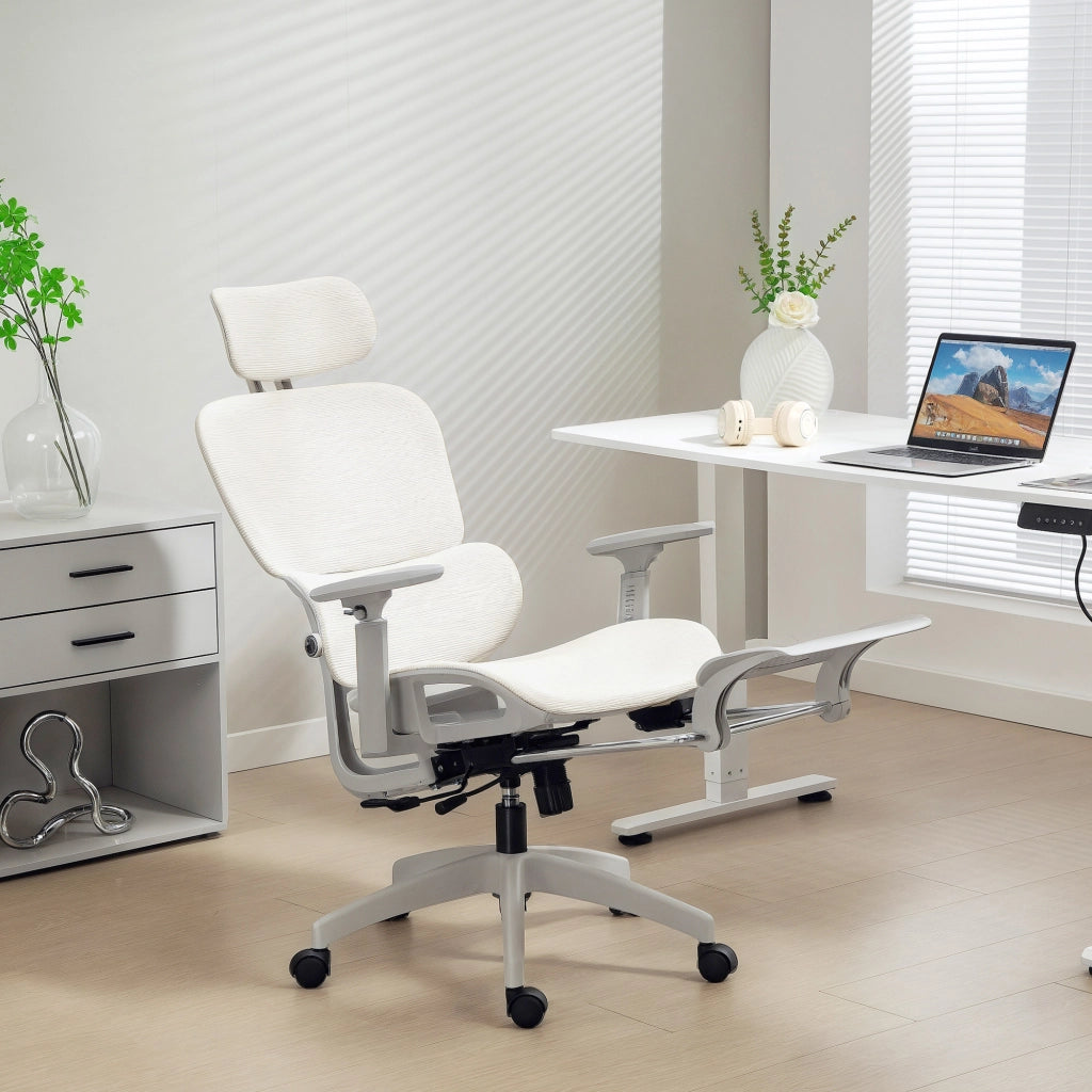 Sedia da ufficio ergonomica reclinabile in rete ¨C zephmum ¨C beige