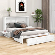 Letto a Scomparsa con Cassetti e Ripiano ¨C MINIMAL ¨C Bianco 140x200