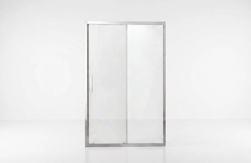 Box doccia a nicchia 120 cm porta scorrevole apertura laterale H195 cm ALBA Cromato