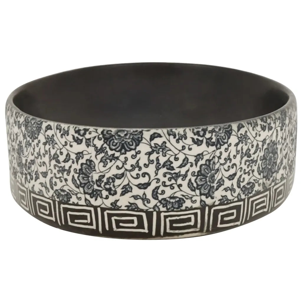 Lavabo da Appoggio Nero e Blu Ovale 56,5x36,5x13,5 cm Ceramica 155114