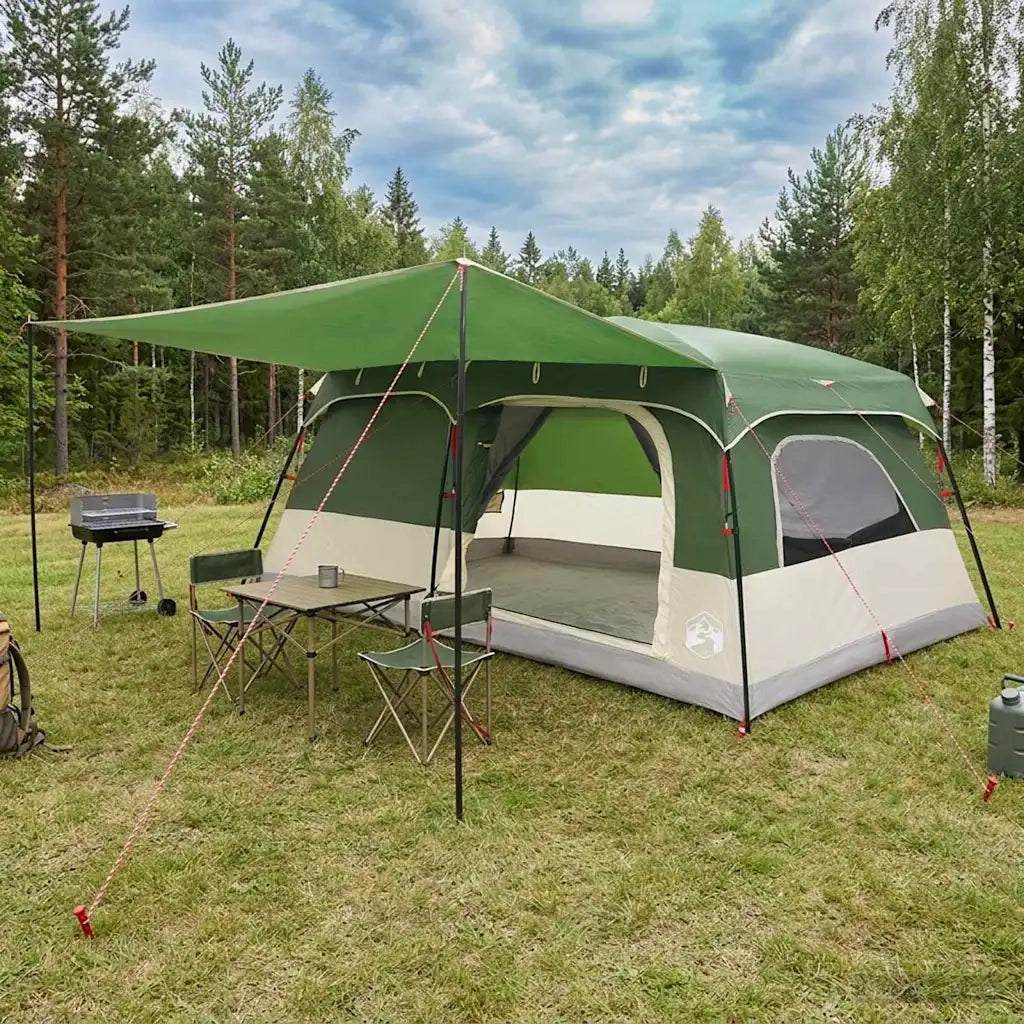 Tenda Familiare Verde 500 x 400 x 230 cm Poliestere e Acciaio 42028501