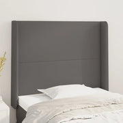 Testiera ad Orecchio-Testata con Orecchie Grigio 83x16x118/128 cm in Similpelle 583363