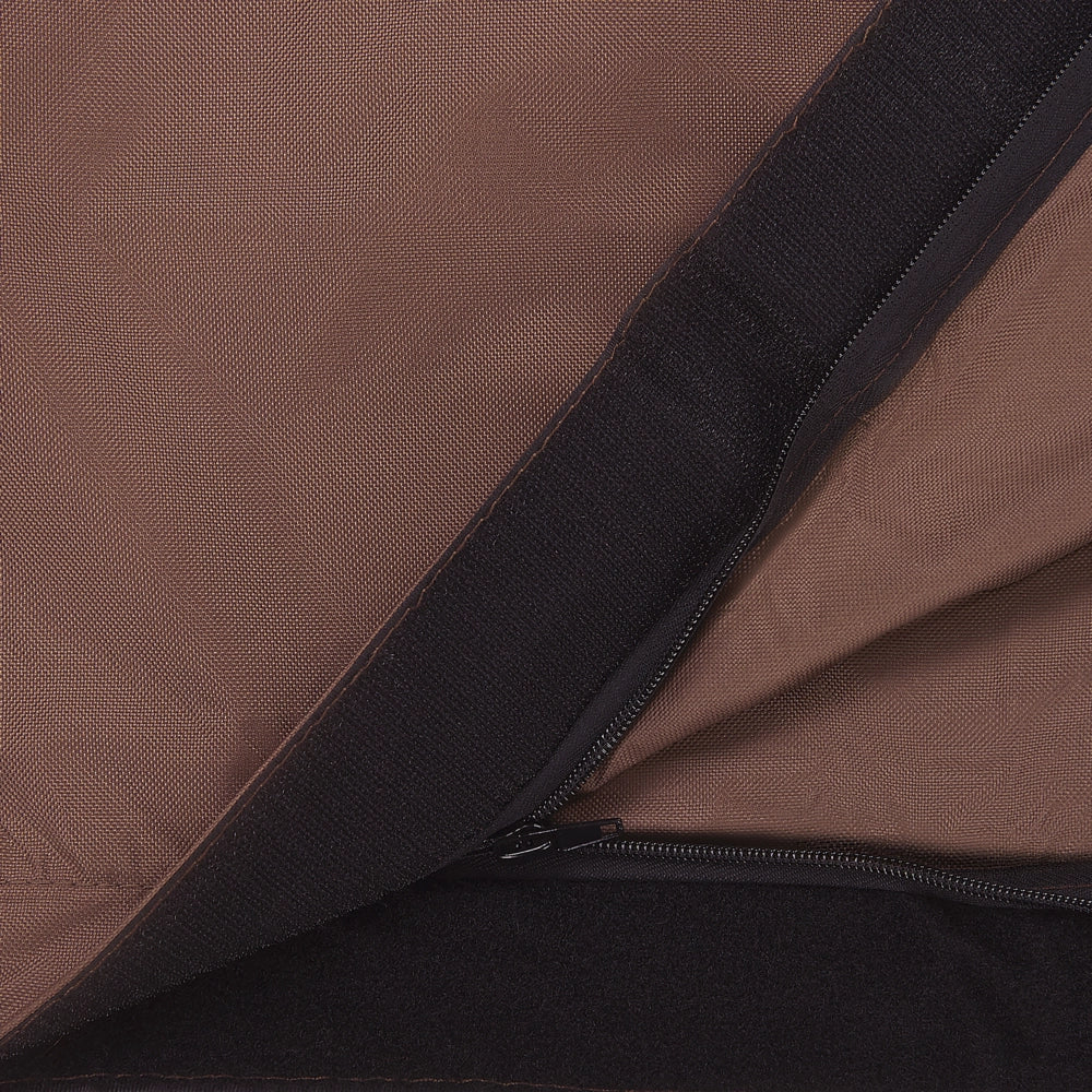 Pouf seduta poltrona sacco Grande Marrone con Zip 140 x 180 cm soggiorno camera da letto