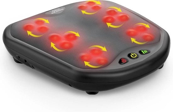 Apparecchio di massaggio per piedi con tecnica Shiatsu 18 testine pieghevoli e schiaccianti Funzione di riscaldamento Adatto a tutti i tipi di piedi Regalo per la rilassamento Apparecchio di massaggio per piedi