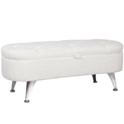 Cassettiera con coperchio e gambe in metallo ¨C zephmum ¨C bianco