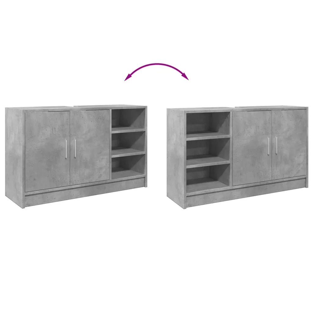 Mobile Lavabo Grigio Cemento 90x29x55 cm in Truciolare 848125