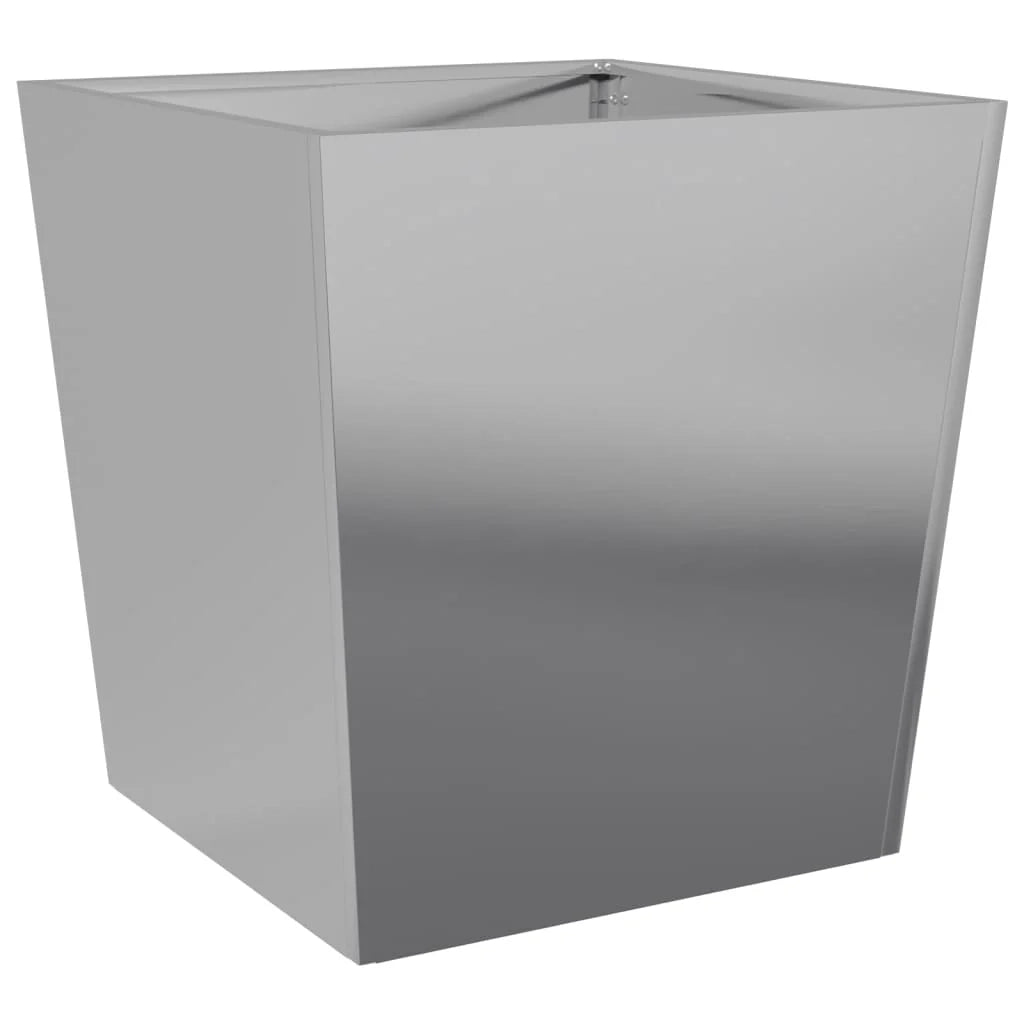 Fioriera rialzata per piante fiori terrazza giardino 50 x 50 x 50 cm acciaio zincato grigio 02_0037660