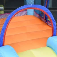 Castello Gonfiabile Gigante e Rimbalzante per Bambini 3-8 Anni con Scivolo, Piscina e Gonfiatore 3.6x1.75x1.8m