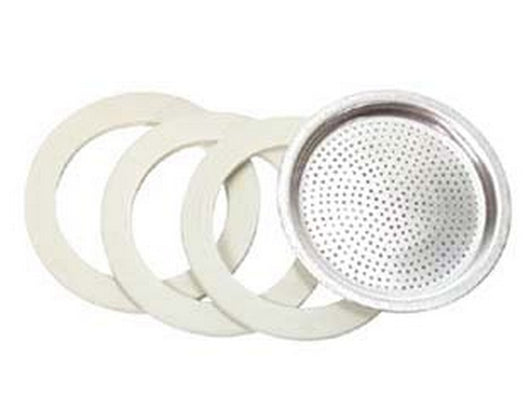 10blister set 3 guarnizioni e 1 filtro per moka - 3 tazze in bustina cod:ferx.fer27984