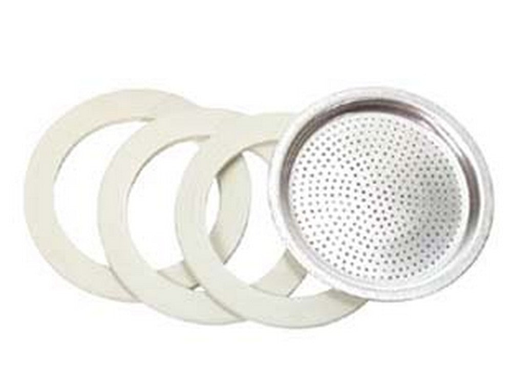 10blister set 3 guarnizioni e 1 filtro per moka - 1 tazza in bustina cod:ferx.fer27977