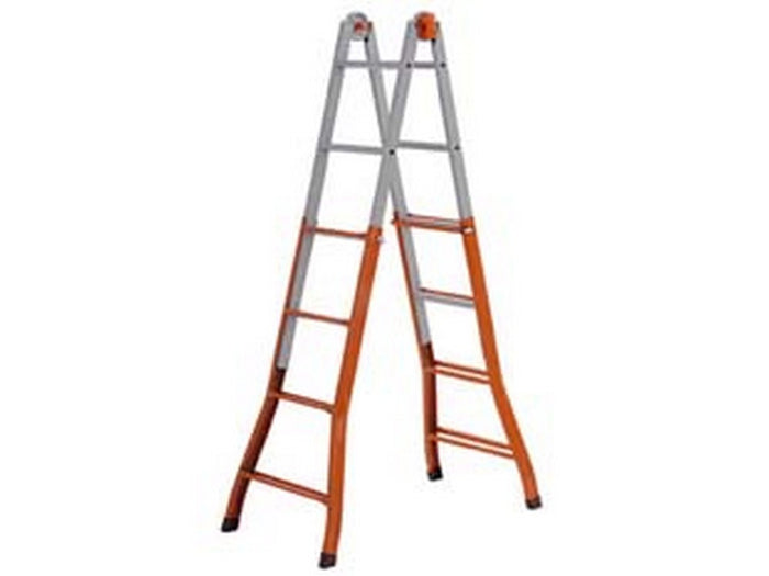 scala telescopica "peppina" in acciaio - 4+5 gr.- aperta cm.428h.- cm.48x16x141h.- kg.13 cod:ferx.fer58964