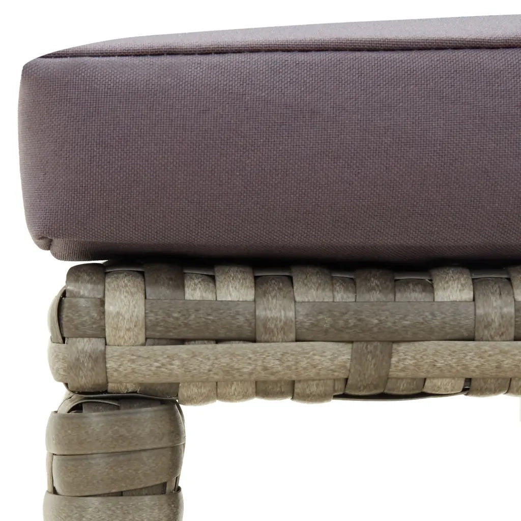 Sgabelli da Giardino 4 pz con Cuscini in Polyrattan Grigi 316873