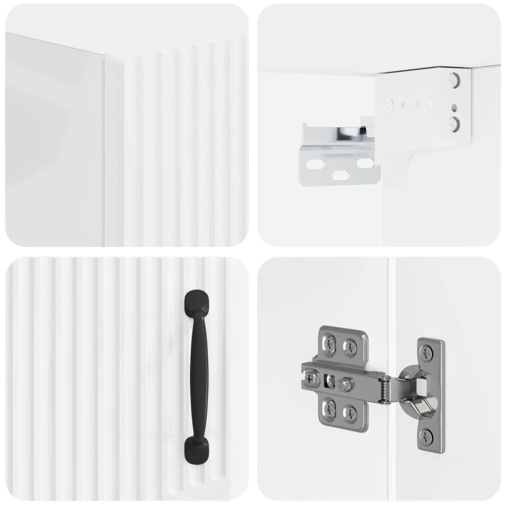 Armadio da bagno a muro HOORN Bianco Lucido 30 x 31 x 59 cm 897249