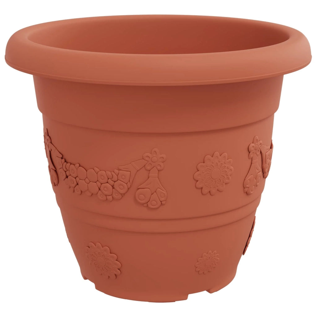 Vasi per Piante 6 pcs Rosso Mattone Ø 39 x 32 cm Plastica