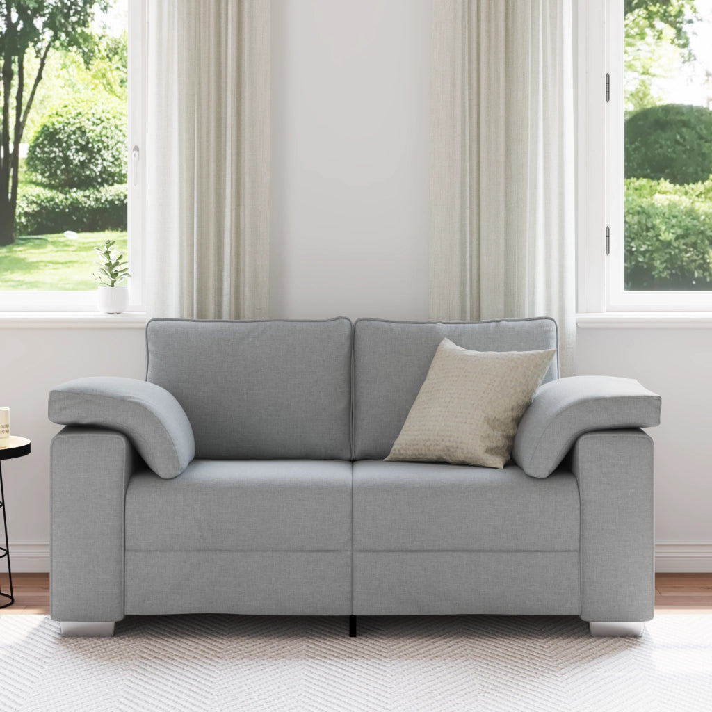 Divanetto Loveseat  Grigio chiaro 120 cm in tessuto
