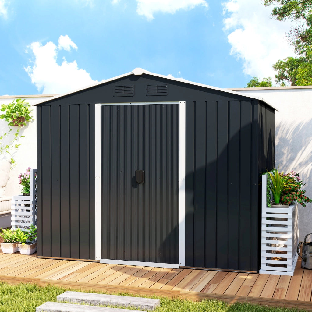 Capanno da Giardino ¨C Zephmum ¨C Grigio Scuro Acciaio 236x174x190cm