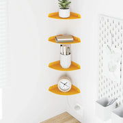 Mensola sospesa 4 pcs Giallo senape 15 x 15 x 2 cm