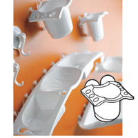 Portaspazzolini suction look bianco con ventose metaform