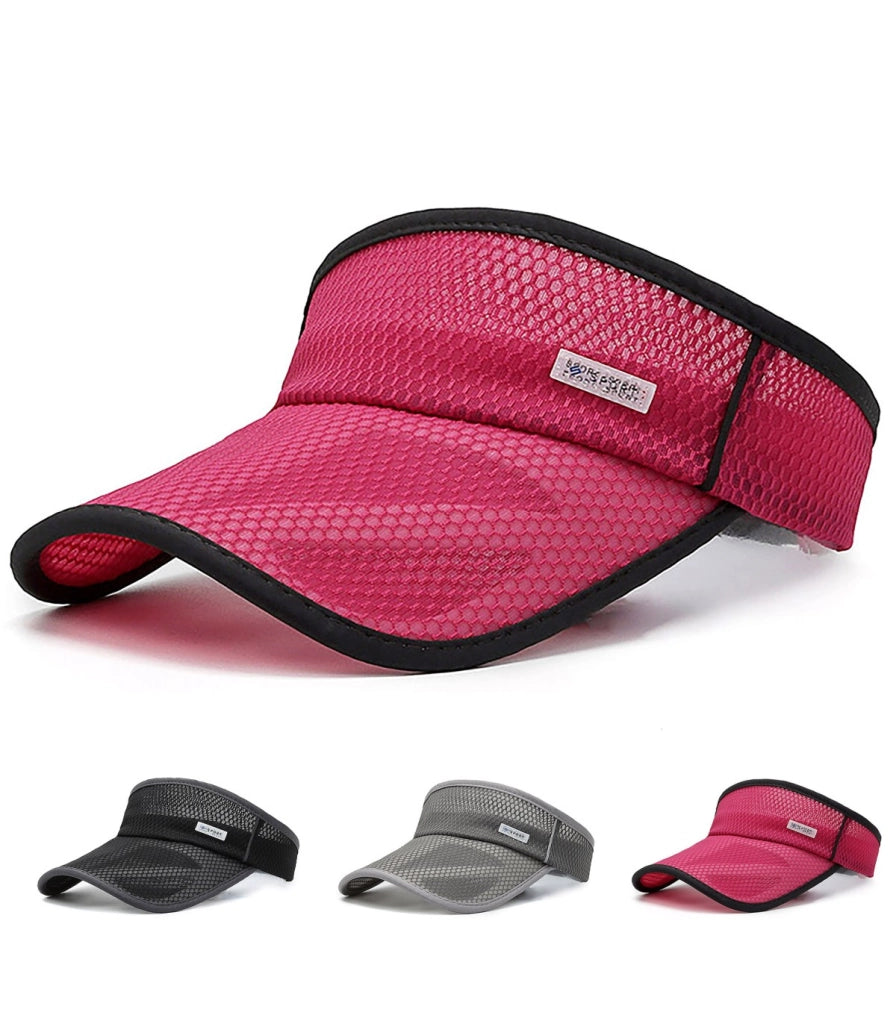 VISIERA - SPORT MODERN | Protezione Solare Unisex | Visiera Larga Rinforzata | Rete Ventilata | Regolazione Elastica, Chiusura