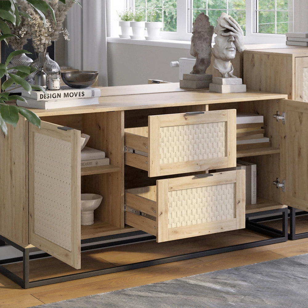 Vicco Credenza Marrone 40 x 72.5 cm con 2 porte e 2 cassetti