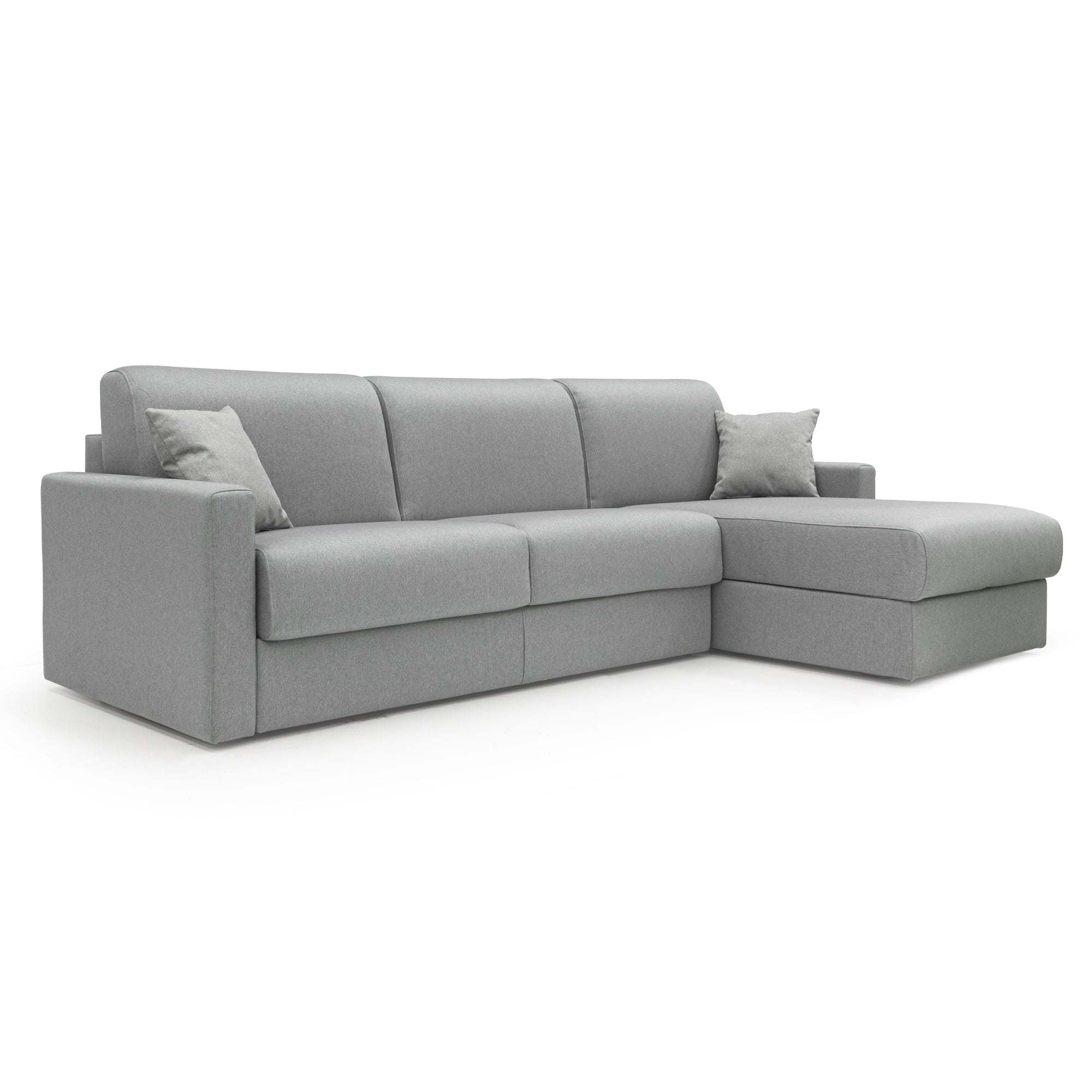 Chris Divano letto angolare 5 posti in tessuto impermeabile T13 288 cm Destro (mat. 160x197) grigio