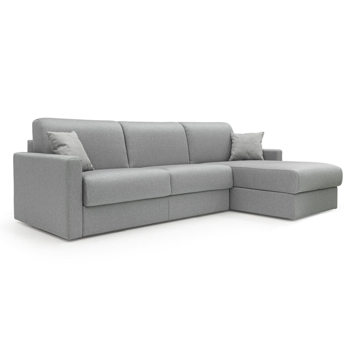 Chris Divano letto angolare 5 posti in tessuto impermeabile T13 248 cm Destro (mat. 120x197) grigio