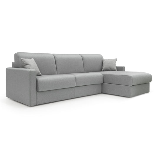 Chris Divano letto angolare 5 posti in tessuto impermeabile T13 248 cm Sinistro (mat. 120x197) grigio