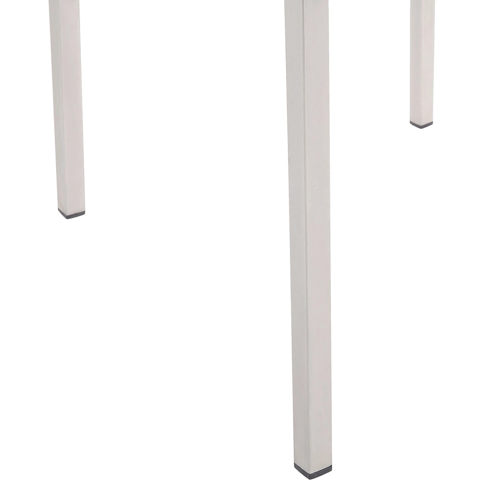 Set da pranzo da giardino beige con piano in granito fiammato 8 posti 220 x 100 cm