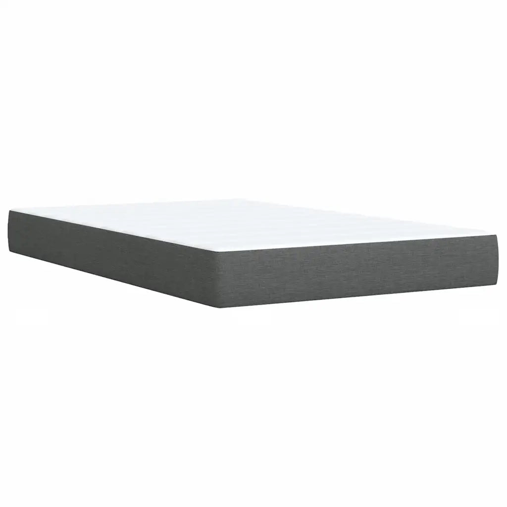 Giroletto a Molle con Materasso Grigio Scuro 120x200 cm Tessuto 3289724
