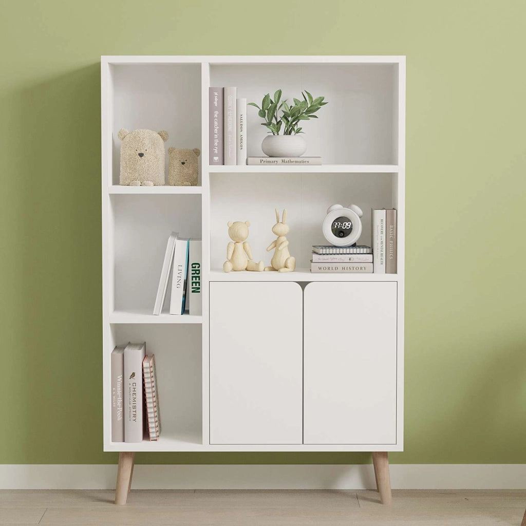 Libreria in legno "Lumo" - 80 x 24 x 120 cm - Bianco