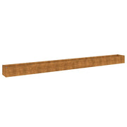 Letto Rialzato da Giardino-Fioriera da Giardino 580x50x36 cm in Acciaio Corten