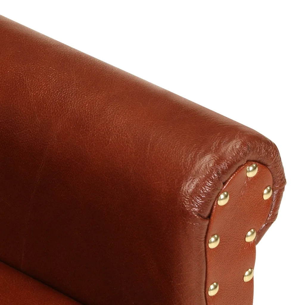Poltrona a Pozzetto Marrone in Vera Pelle 320778