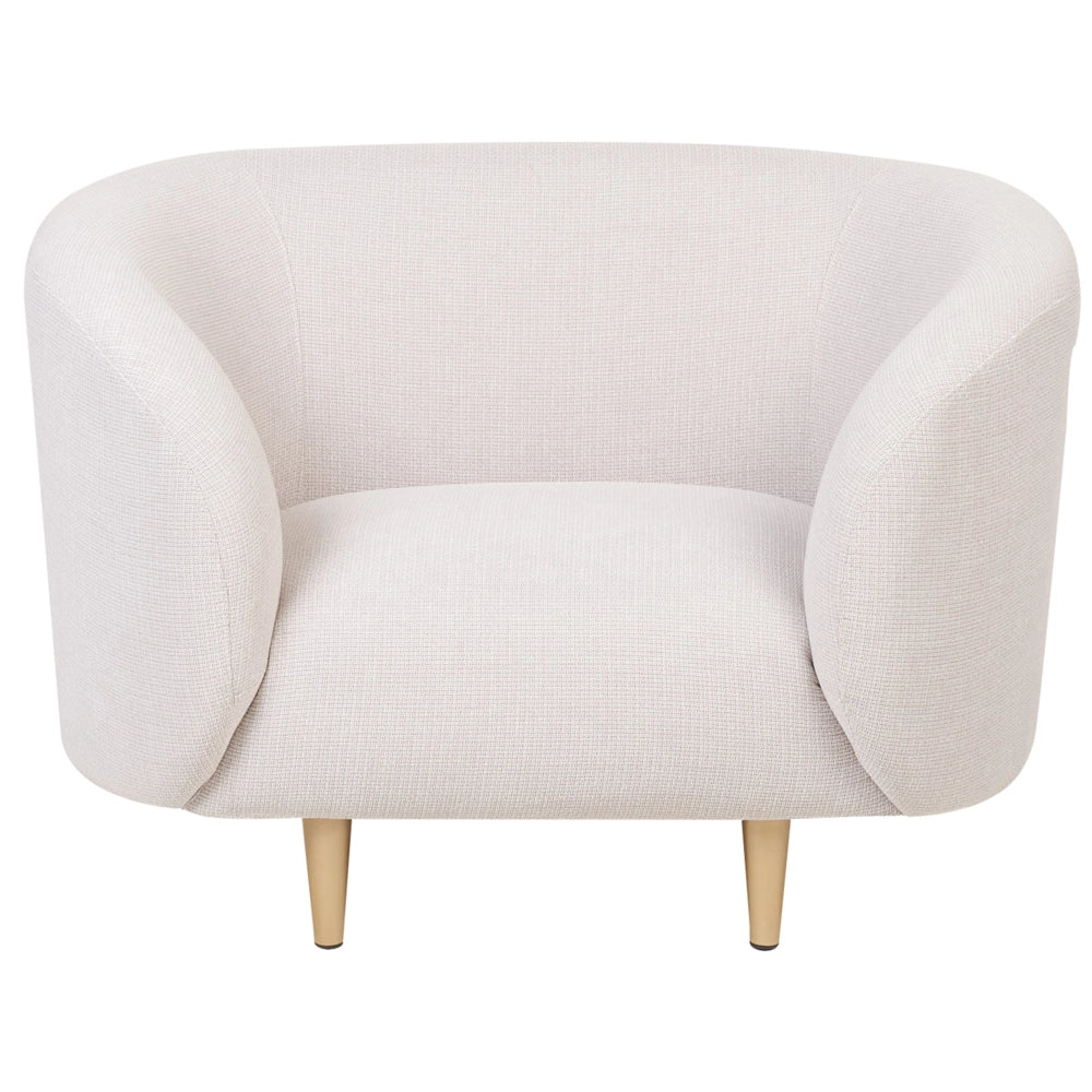 Set divano e poltrona 3 posti in poliestere beige e oro con gambe dorate stile glamour retrò soggiorno