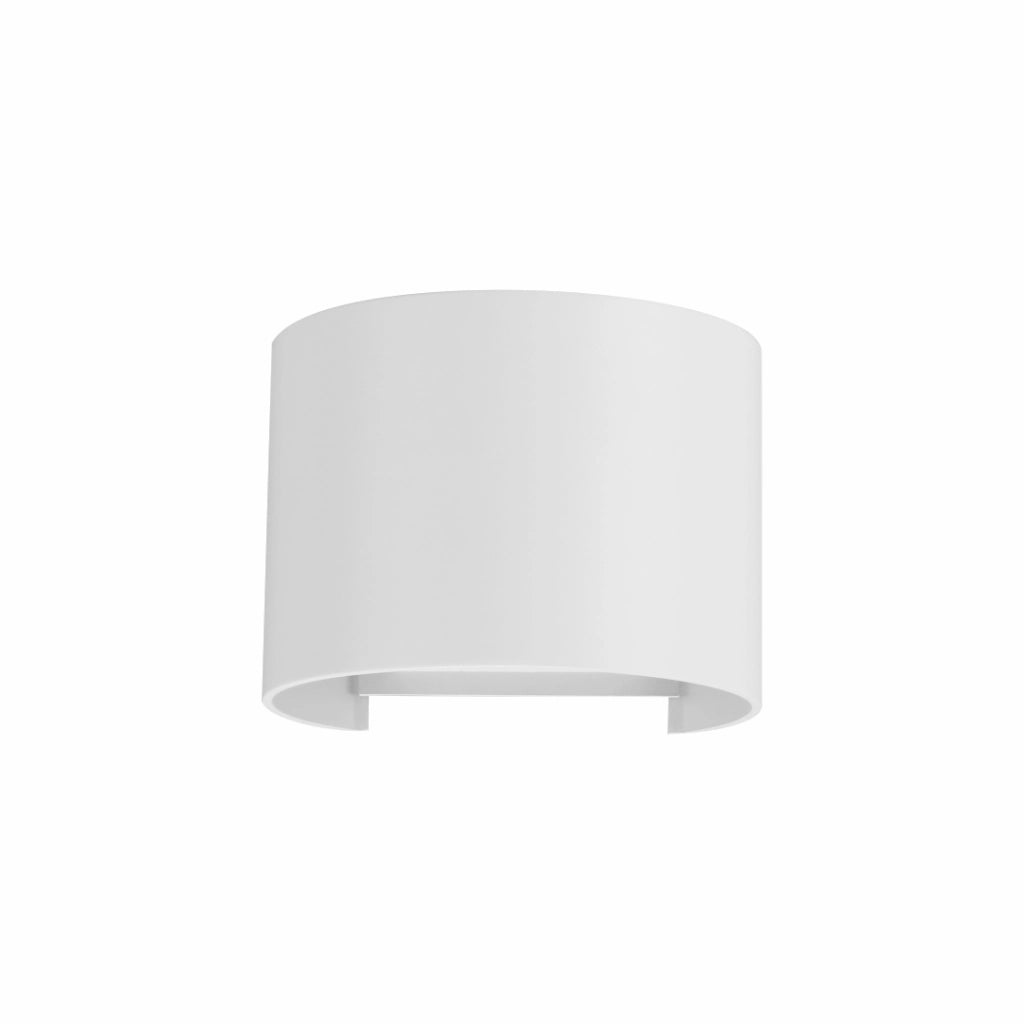 Lek Applique LED da Parete per Interni ed Esterni Serie WALL 6,8W 3000K Bianco Opaco Fascio Luce Regolabile 0-120 Gradi Design Elegante IP54 IK04
