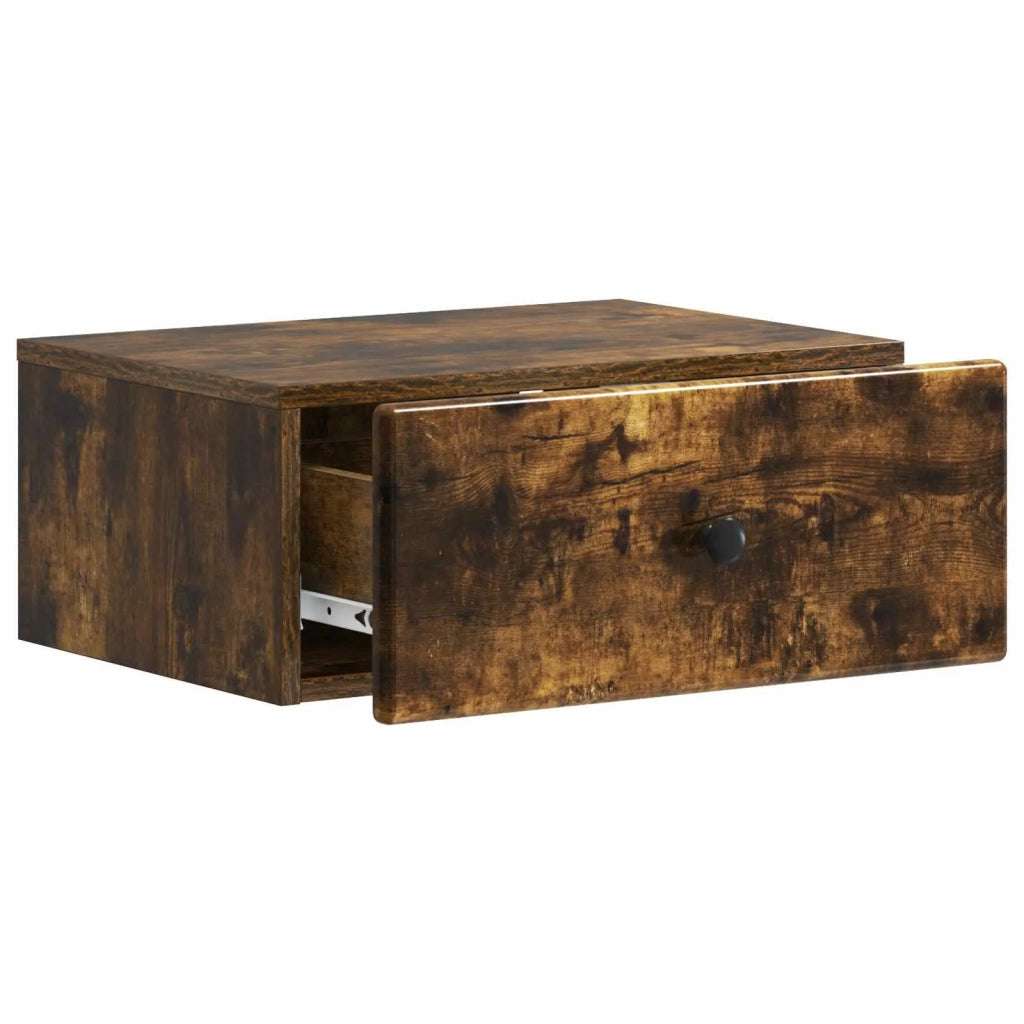 Mobiletto da notte a muro Rovere Fumo 49 x 34,5 x 20 cm 899135