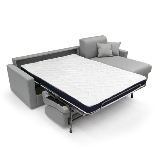 Chris Divano letto angolare 5 posti in tessuto impermeabile T13 248 cm Destro (mat. 120x197) grigio