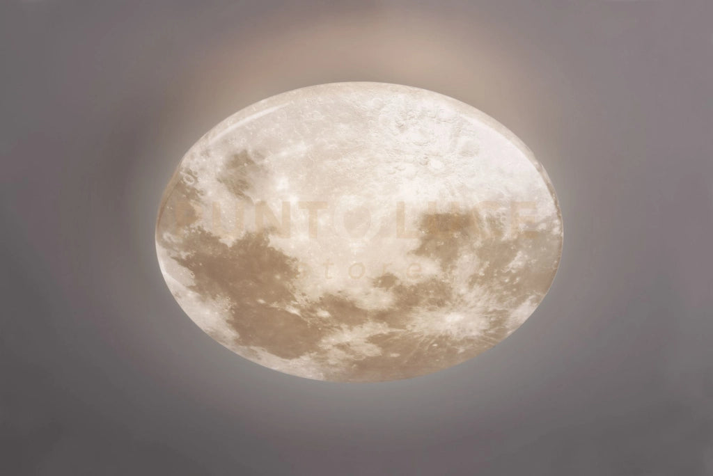 MOONIKA PLAFONIERA LED 15W  1500lm, 3000K EFFETTO LUNA IP44 D. 37CM IN PLASTICA