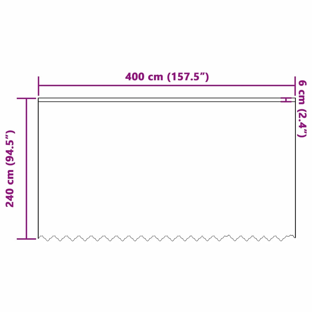 Tenda in Pizzo con tende Bianco 240 x 400 cm Poliestere 4107795