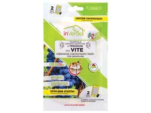 TRAPPOLA CROMOTROPICA PER VITE- - conf.pz.2 + 2 feromoni - 12 pezzi INVERDE