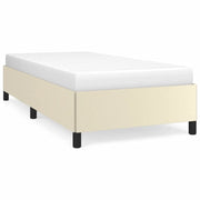 Letto singolo | Letto per adulti | Giroletto Crema 80x200 cm in Similpelle