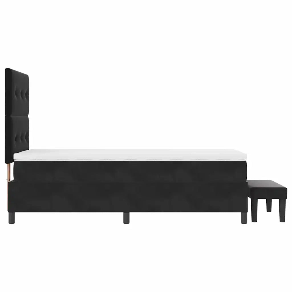 Letto a molle con testiera Nero 200 x 100 cm Velluto 3344494