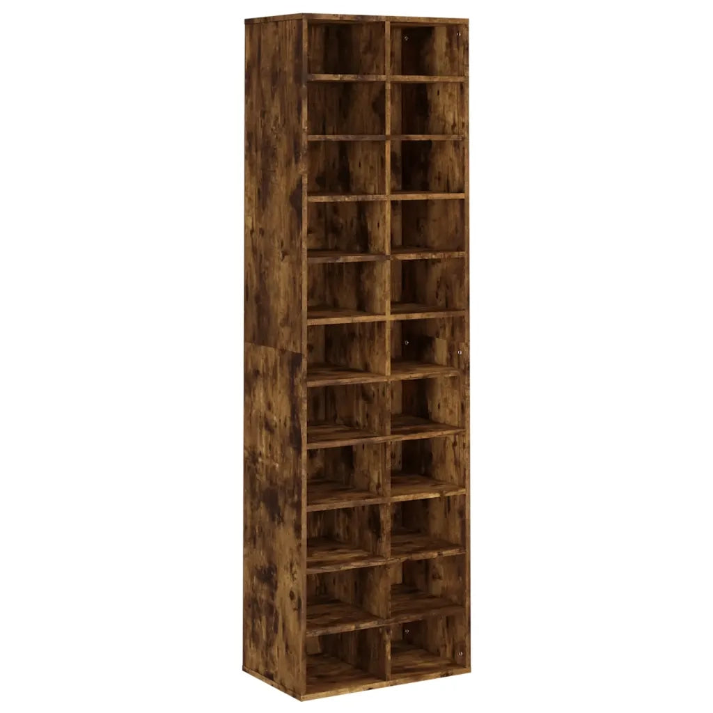 Scarpiera | Mobile per scarpe Rovere Fumo 54x34x183 cm in Legno Multistrato