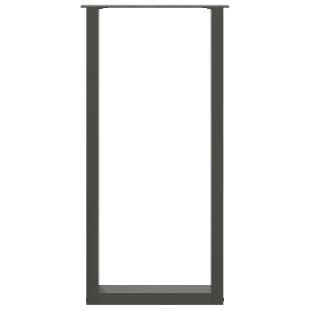 Gambe per tavolo da bar a forma di U 2 pz Antracite 50x(100-101) cm Acciaio 4013234