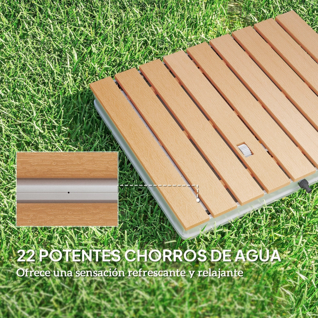 Doccia da giardino a pavimento 70,5x55 cm con getto fino a 4 m ¨C zephmum ¨C struttura in alluminio resistente ai raggi UV