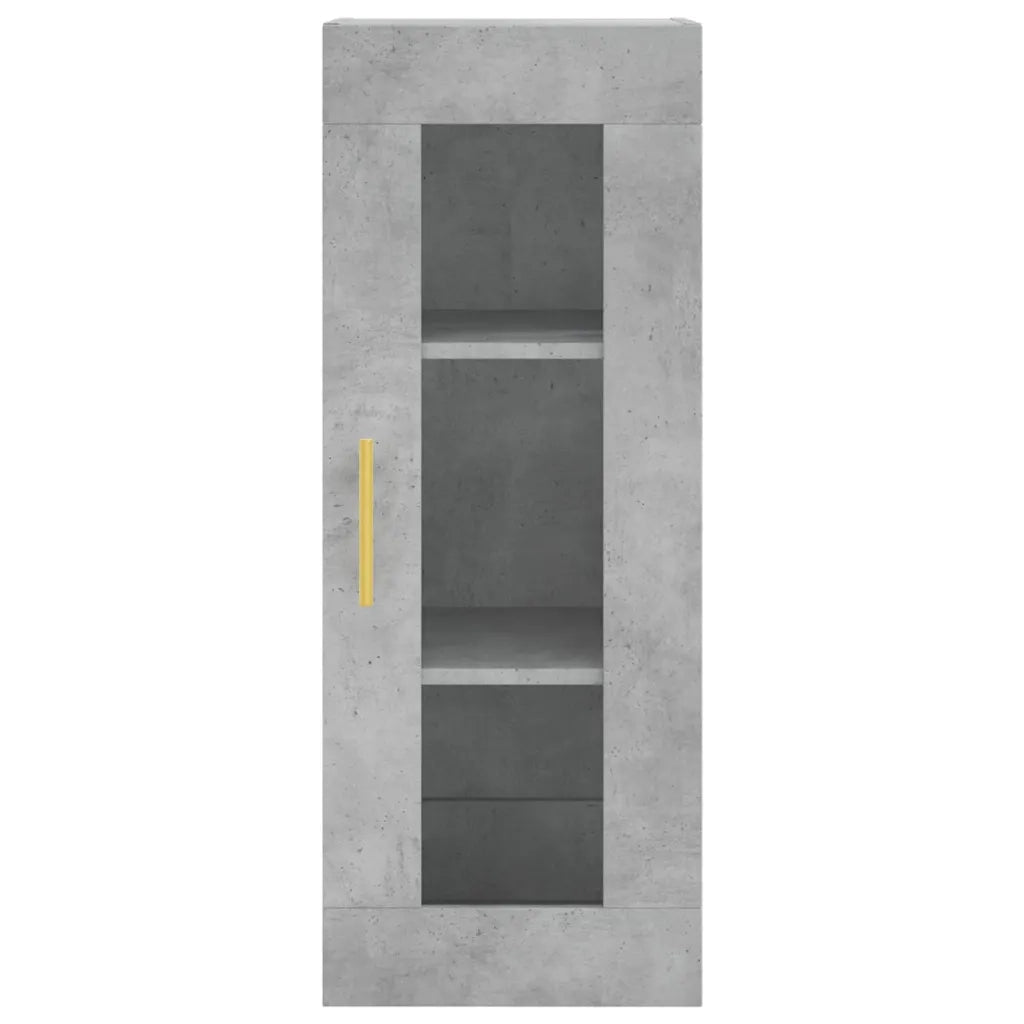 Credenza | Madia | Buffet da pranzo | Armadio da pranzo Grigio Cemento 34,5x34x180 cm in Legno Multistrato