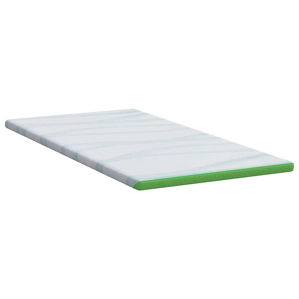Topper per materasso Bianco e Verde 100 x 200 cm CFW6654244