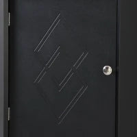 Armadio angolare da bagno con due ripiani regolabile, impermeabile e resistente all'umidità,struttura stabile,Nero