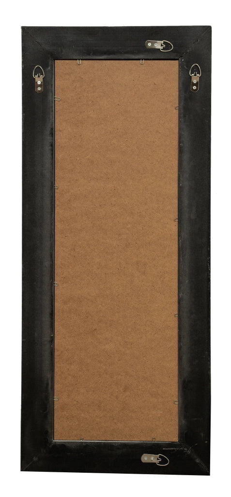 Biscottini Specchio Specchiera Impero da parete e appendere verticale/orizzontale L35xPR4xH82 cm finitura argento e nero anticato