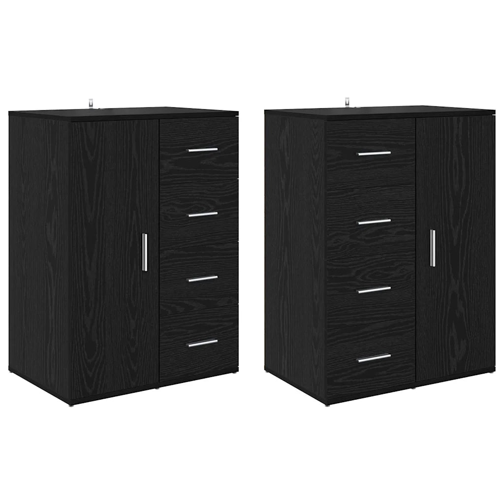 Sideboards Corona 2 pcs Rovere Nero 59 x 39 x 80 cm