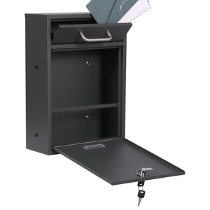 Cassetta delle lettere 2x3 V52 antracite a muro Con serrature e targhette nome Posta